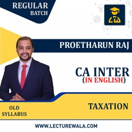CA Inter Paper-4B Indirect Tax Laws Regular Course By Prof.Tharun Raj : Pen Drive / Online Classes