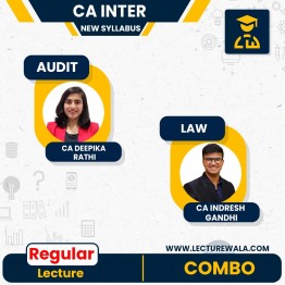 CA Inter New Syllabus Law & Audit New Scheme Live @ home Regular Batch By CA Indresh Gandhi  & CA Deepika Rathi : Online Classes