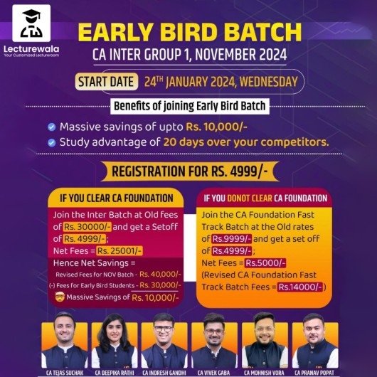 CA Inter New Syllabus Group - 1 Combo Early bird batch By Ultimate CA : Live Online Classes