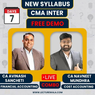 CMA Inter Financial Accounting & Cost Accounting ( Free Demo 7 days 20 Hours ) By CA avinash Sancheti & CA Navneet Mundhra. CMA Inter Financial Accounting & Cost Accounting ( Free Demo 7 days 20 Hours ) By CA avinash Sancheti & CA Navneet Mundhra.