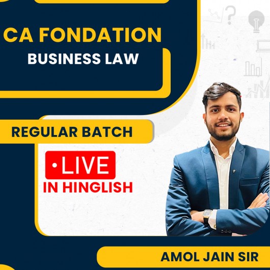  CA Foundation Business Law PARAM LIVE At Home Batch Study Material Batch by Amol Jain Sir : Pen Drive / Google Drive