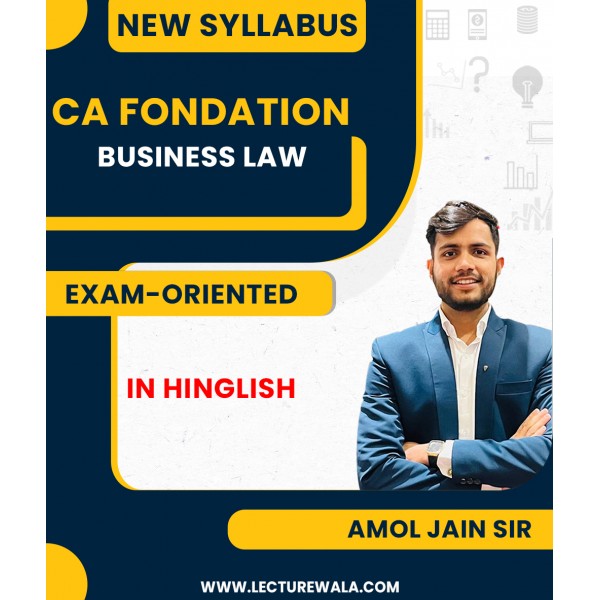  CA Foundation  Business Law Exam-Oriented Smart Classroom Batch by Amol Jain Sir : Smart Classroom