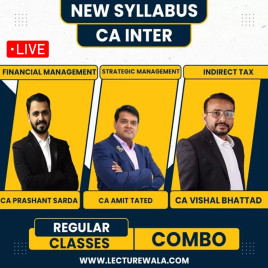 CA Vishal Bhattad GST &amp; CA Prashant Sarda FM &amp; CA Amit Tated SM Regular Live Streaming online Combo Classes For CA Inter 