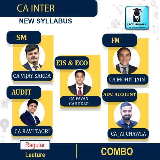 CA Inter Group - 2 All Subjects Combo Regular Course By V Smart : Pen Drive / Online Classes