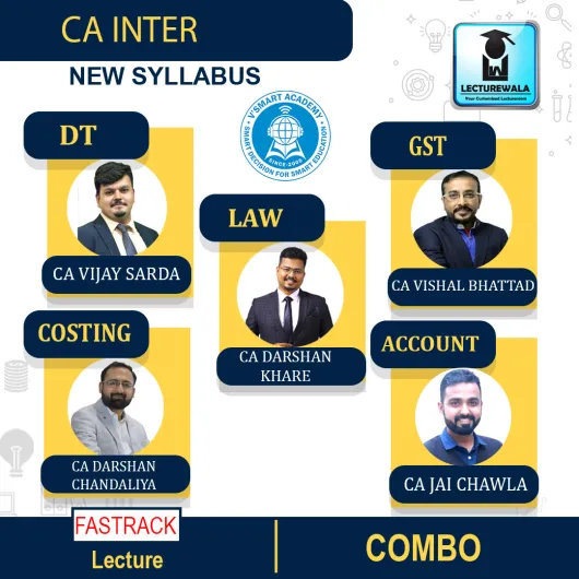 CA Inter Group 1 All Subjects Combo Newly Recorded Fastrack Course By V Smart :Pen Drive / Online Classes