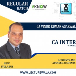 CA Inter Accounts And Adv. Accounts Combo Regular Course By CA Vinod Kumar Agarwal : Pen Drive / Online Classes