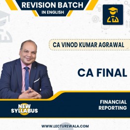 CA Final New Scheme Financial Reporting (FR) Revision Lectures In English by CA Vinod Kumar Agarwal : Pen Drive / Online Classes