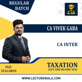 CA Inter Taxation (GST and Income Tax) Regular Course By CA Vivek Gaba : Pen drive / Online classes