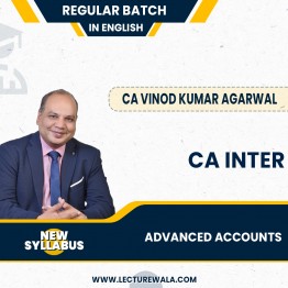 CA Inter New Scheme Advanced Accounts Regular Classes In English By CA Vinod Kumar Agarwal.: Pen Drive / Online Classes