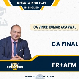 CA Final New Scheme FR + AFM Regular Lectures V1.0 In English by CA Vinod Kumar Agarwal : Pen drive / Online Classes