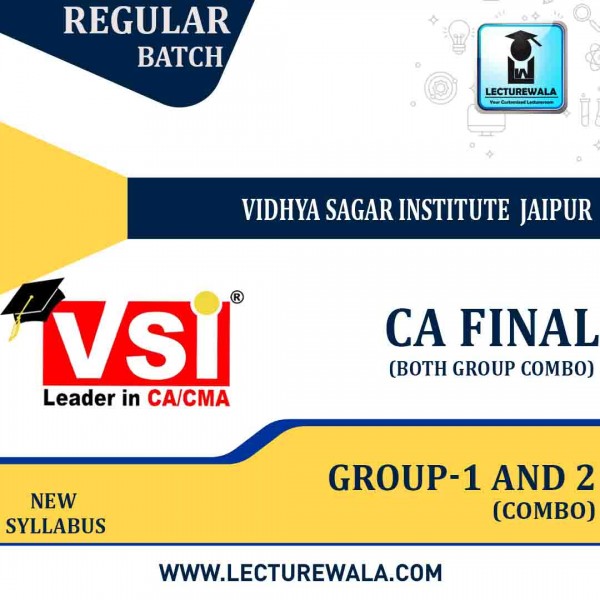 CA Final Both Group Combo Regular Course Combo : Video Lecture + Study Material By VSI (For Nov. 2022)