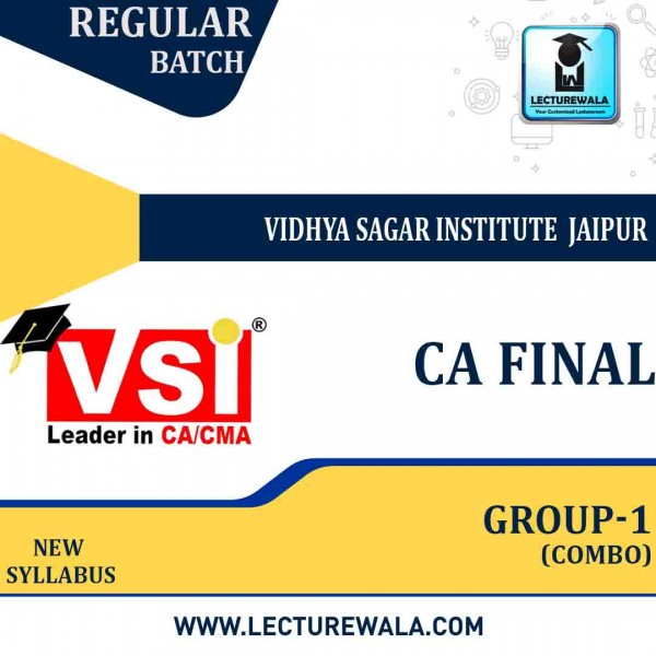 CA Final Group 1 Combo Regular Course Combo : Video Lecture + Study Material By VSI (For Nov. 2022)
