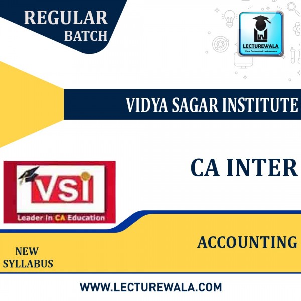 CA Inter Accounting (Paper-1) Regular Course : Video Lecture + Study Material By VSI (For May 2022  Nov. 2022)