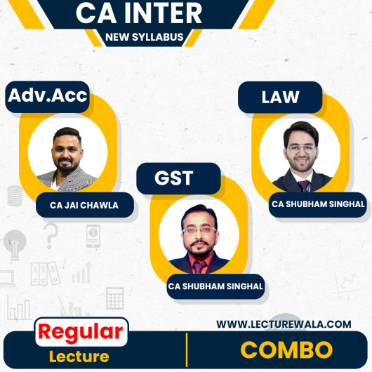 CA Inter New Syllabus Adv.Accounts + Law & DT Regular Classes by CA Jai Chawla, CA Shubham Singhal, CA Vishal Bhattad : Pen Drive Online Classes CA Inter New Syllabus Adv.Accounts + Law & DT Regular Classes by CA Jai Chawla, CA Shubham Singhal, CA Vishal Bhattad : Pen Drive Online Classes