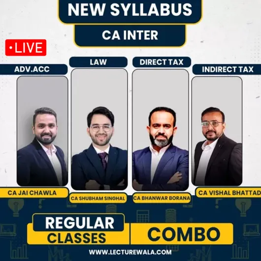 CA inter New Syllabus Group - 1 Combo Live Streaming Regular Batch By Vsmart Academy : Pen Drive Live Online Classes 