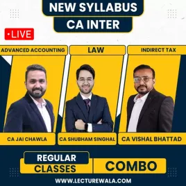 CA Inter New Syllabus Adv.Accounts + Law & GST Combo Regular Live Streaming Batch by CA Jai Chawla, CA Shubham Singhal, CA Vishal Bhattad  CA Inter New Syllabus Adv.Accounts + Law & GST Combo Regular Live Streaming Batch by CA Jai Chawla, CA Shubham Singhal, CA Vishal Bhattad
