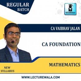 CA Foundation Maths Regular Course New Syllabus : Video Lecture + Study Material By CA Vaibhav Jalan (For May 2022)