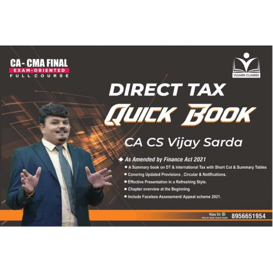 CA Final Direct Tax Fastrack Summary Book : Study Material By CA Vijay Sarda : Online Book