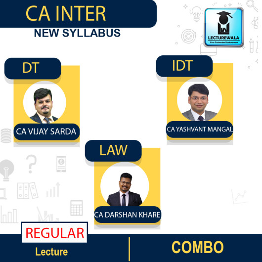 CA Inter DT + IDT & Law New Batch Combo Regular-Course By CA Darshan Khare & CA Vijay Sarda & CA Yashvant Mangal : Pen Drive / Online Classes CA Inter DT + IDT & Law New Batch Combo Regular-Course By CA Darshan Khare & CA Vijay Sarda & CA Yashvant Mangal : Pen Drive / Online Classes
