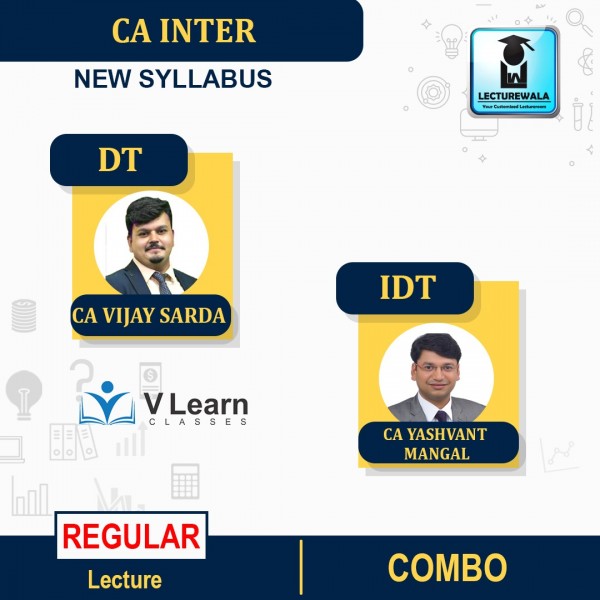 CA Inter DT + IDT  New Batch Combo Regular-Course  By CA Vijay Sarda & CA Yashvant Mangal : Pen Drive / Online Classes