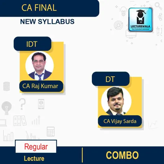 CA Final DT + IDT New Batch Combo 150 Hrs Regular-Course By CA Vijay Sarda & CA RajKumar : Pen drive / Online classes.