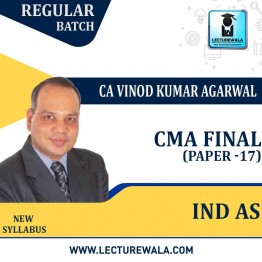 CMA Final IND AS Regular Course In Hindi+English By CA Vinod Kumar Agarwal: Pen drive / Online classes.