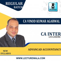 CA Inter Adv.  Accounts Regular Face to Face and Live online Batch : Video Lecture + Study Material By CA VINOD KUMAR AGRAWAL (For  May2022 & Nov 2022
