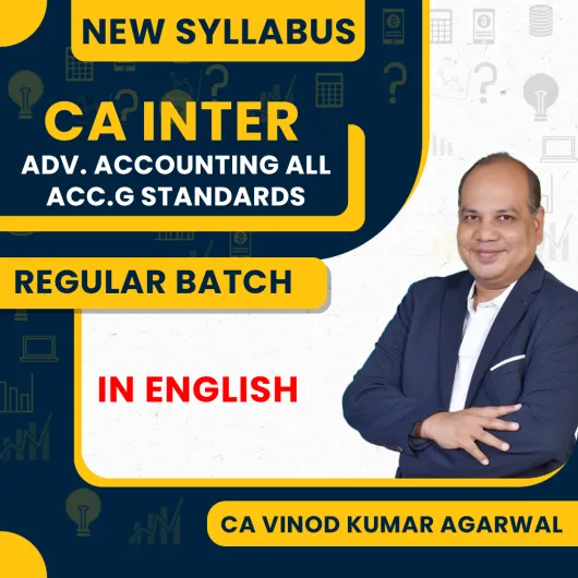 CA Vinod Kumar Agarwal Advanced Accounting All Accounting Standards Regular Online Classes For CA Inter : Pen Drive / Online Classes