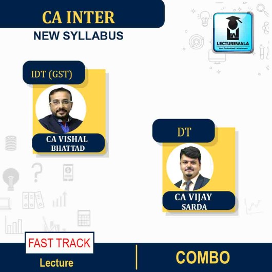 CA Inter DT + GST Fastrack Course Combo  By CA Vishal Bhattad and CA Vijay Sarda : Pen Drive / OnlineClasses