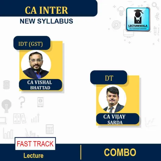 CA Inter DT + GST Fastrack Course Combo By CA Vishal Bhattad and CA Vijay Sarda : Pen Drive / OnlineClasses