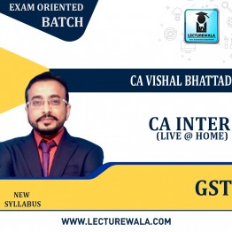 CA Inter GST Exam Oriented Crash Course  By CA Vishal Bhattad : Pendrive/Online classes.