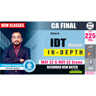 CA Final IDT Regular Course By CA Vishal Bhattad : Pendrive/Online classes.