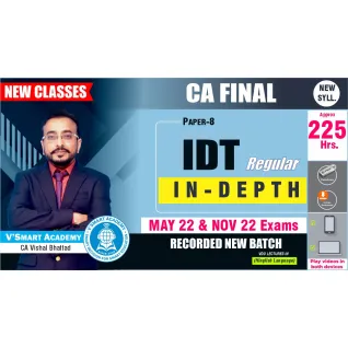 CA Final IDT Regular Course By CA Vishal Bhattad : Pendrive/Online classes. CA Final IDT Regular Course By CA Vishal Bhattad : Pendrive/Online classes.