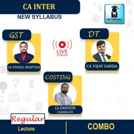 CA Inter Dt + GST + Costing Combo Newly Live Stream + Recorded Full Course : Video Lecture + Study Material By V'Smart (For Nov 2022 & May 2023)