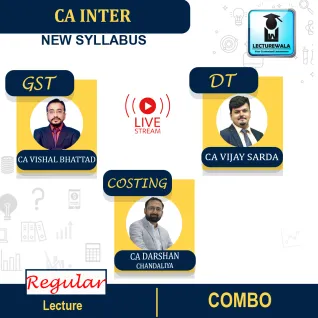 CA Inter Dt + GST + Costing Combo Newly Live Stream + Recorded Full Course By V'Smart :Pen Drive / Online Classes CA Inter Dt + GST + Costing Combo Newly Live Stream + Recorded Full Course By V'Smart :Pen Drive / Online Classes