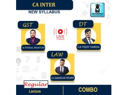 CA Inter Combo (Law + DT + GST) Live + Recorded New Batch Full Course : Video Lecture + Study Material By VSmart Academy (For Nov 2022 & May 2023)