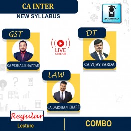CA Inter Combo (Law + DT + GST) Regular course By VSmart Academy : Pendrive/Online classes.