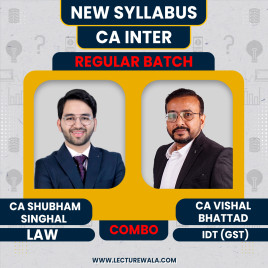 CA Shubham Singhal Corp. & Other Laws & CA Vishal Bhattad Indirect taxation Regular Live Guidance Combo Classes For CA Inter CA Shubham Singhal Corp. & Other Laws & CA Vishal Bhattad Indirect taxation Regular Live Guidance Combo Classes For CA Inter
