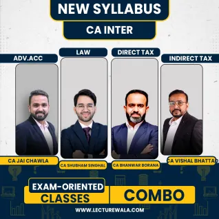 CA Jai Chawla Adv.Accounts, CA Shubham Singhal Law, CA Bhanwar Borana & CA Vishal Bhattad Taxation Exam-Oriented Batch Combo For CA Inter CA Jai Chawla Adv.Accounts, CA Shubham Singhal Law, CA Bhanwar Borana & CA Vishal Bhattad Taxation Exam-Oriented Batch Combo For CA Inter