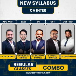 CA Inter New Syllabus Adv Acc, Law, DT, GST, Costing Combo Regular Batch By CA Jai Chawla, CA Shubham Singhal, CA Bhanwar Borana, CA Vishal Bhattad and CA Vinod Reddy : Pen Drive / Online Classes CA Inter New Syllabus Adv Acc, Law, DT, GST, Costing Combo Regular Batch By CA Jai Chawla, CA Shubham Singhal, CA Bhanwar Borana, CA Vishal Bhattad and CA Vinod Reddy : Pen Drive / Online Classes