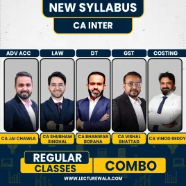 CA Inter New Syllabus Adv Acc, Law, DT, GST, Costing Combo Regular Batch By CA Jai Chawla, CA Shubham Singhal, CA Bhanwar Borana, CA Vishal Bhattad and CA Vinod Reddy : Pen Drive / Online Classes CA Inter New Syllabus Adv Acc, Law, DT, GST, Costing Combo Regular Batch By CA Jai Chawla, CA Shubham Singhal, CA Bhanwar Borana, CA Vishal Bhattad and CA Vinod Reddy : Pen Drive / Online Classes