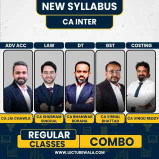 CA Inter New Syllabus Adv Acc, Law, DT, GST, Costing Combo Regular Batch By CA Jai Chawla, CA Shubham Singhal, CA Bhanwar Borana, CA Vishal Bhattad and CA Vinod Reddy : Pen Drive / Online Classes CA Inter New Syllabus Adv Acc, Law, DT, GST, Costing Combo Regular Batch By CA Jai Chawla, CA Shubham Singhal, CA Bhanwar Borana, CA Vishal Bhattad and CA Vinod Reddy : Pen Drive / Online Classes