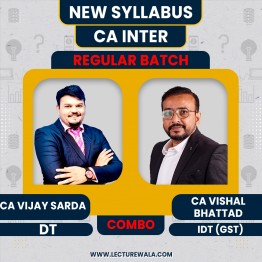 CA Vijay Sarda DT & CA Vishal Bhattad IDT Combo Regular Live Classes For CA Inter:Live Online Classes