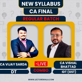 CA FInal New Syllabus Taxation Combo Regular In-Depth Batch By CA Vijay Sarda & CA Vishal Bhattad : Pen Drive / Live Online Classes