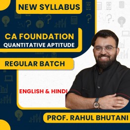 Prof. Rahul Bhutani Quantitative Aptitude