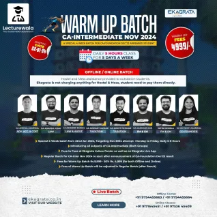 CA INTER All Subject Warm Up Live Batch By Ekagrata CA CA INTER All Subject Warm Up Live Batch By Ekagrata CA