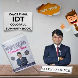 CA Yashvant Mangal IDT Colorful Summary Book 12th Revised Edition For CA/CS/CMA Final