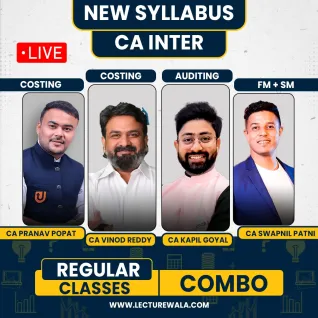 CA Inter Combo Group - 2 Online Live + Backup By CA Swapnil Patni, CA Pranav Popat CA Vinod Reddy, CA Kapil Goyal : Live online classes 