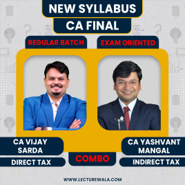 CA Vijay Sarda DT Regular Classes &amp; CA Yashvant Mangal IDT Exam Oriented Batch Combo Classes For CA Final