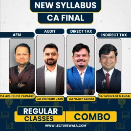 CA Abhishek Zaware AFM, CA Vijay Sarda DT, CA Rishabh jain Audit &amp; CA Yashvant Mangal IDT Regular Combo Classes For CA Final